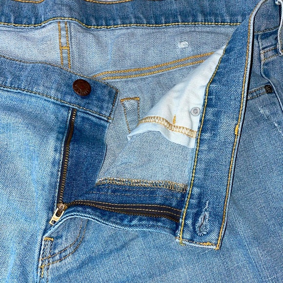 Hollister Light Acid Wash Denim Slim Straight Fit Mens 38x34 Casual Jean Pants - Picture 12 of 14